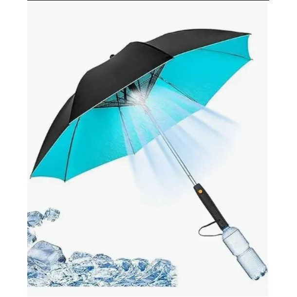3" 1 Cooling USB Umbrella With Fan Misting 2
