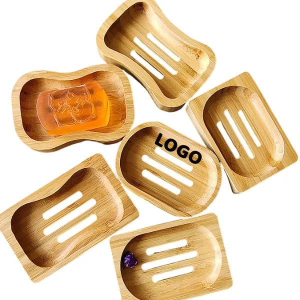 Bamboo Soap Dish Tray 4 Shapes 2