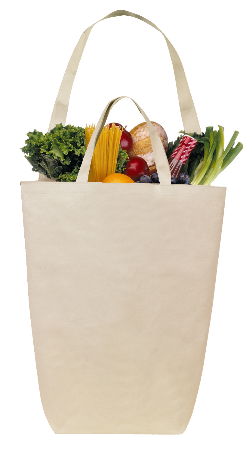 Eco Dual Handle Cotton Shopping Bag, custom tote bag with logo imprint 3