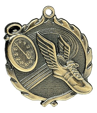 Track Wreath Medal, 1 3/4" 2