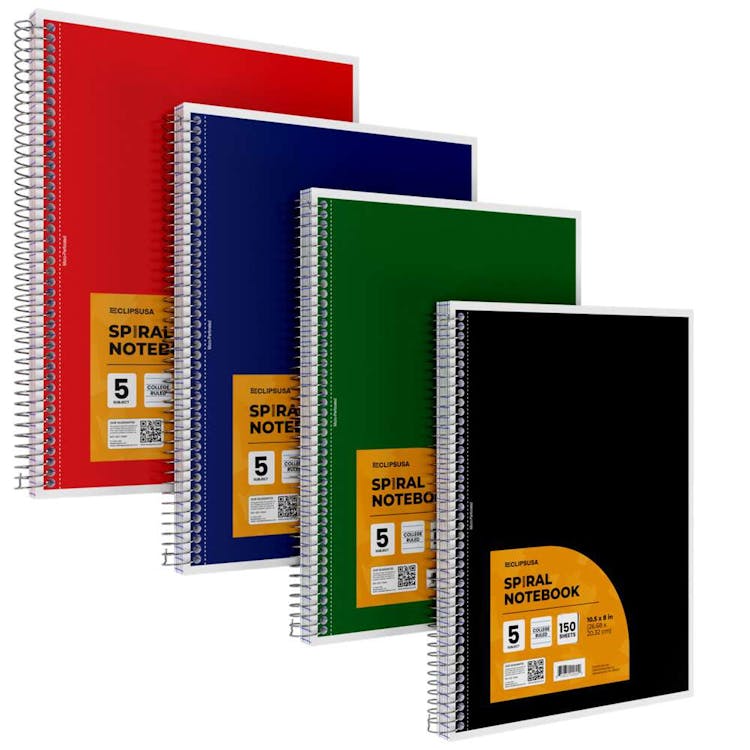 5-Subject Spiral Notebooks - College Ruled Assorted 1