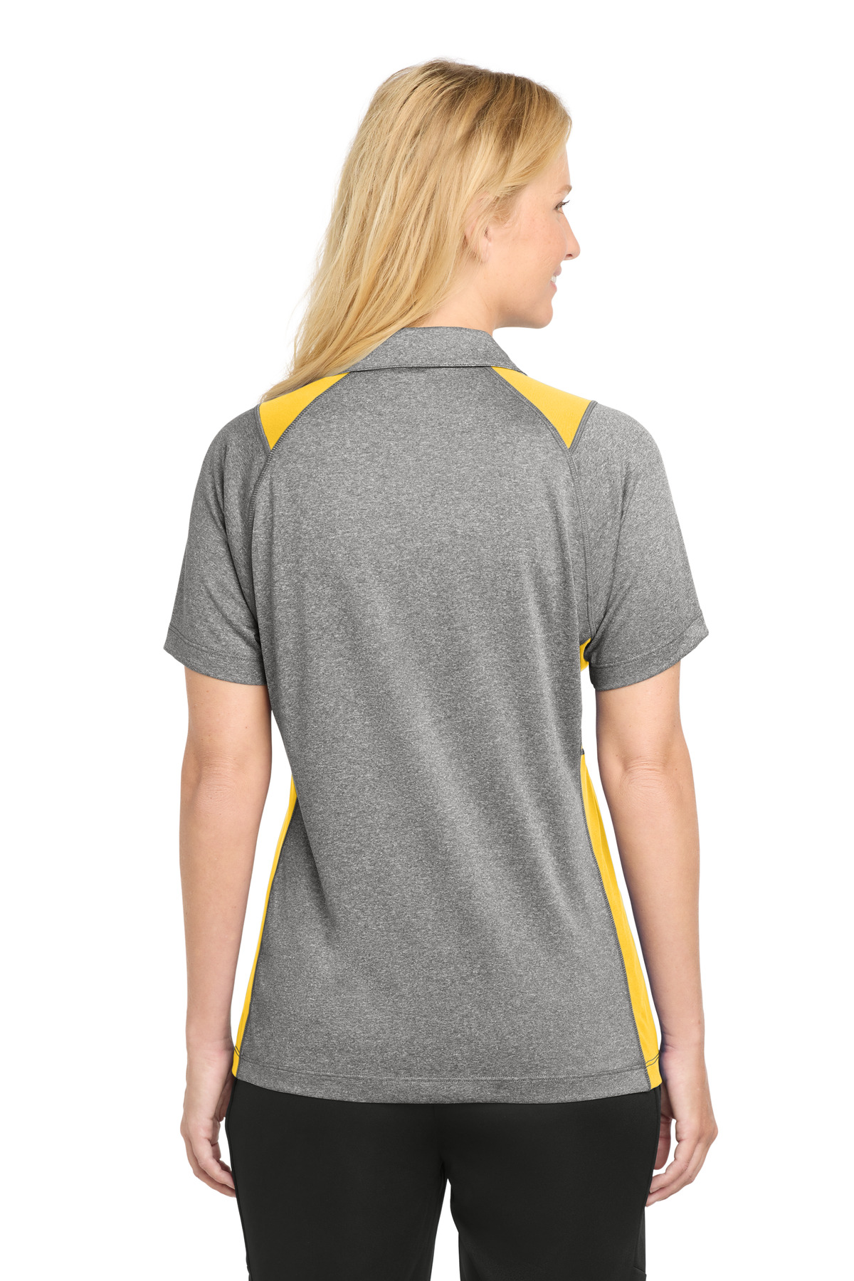 Sport-Tek Women's Heather Colorblock Contender Polo. LST665 67