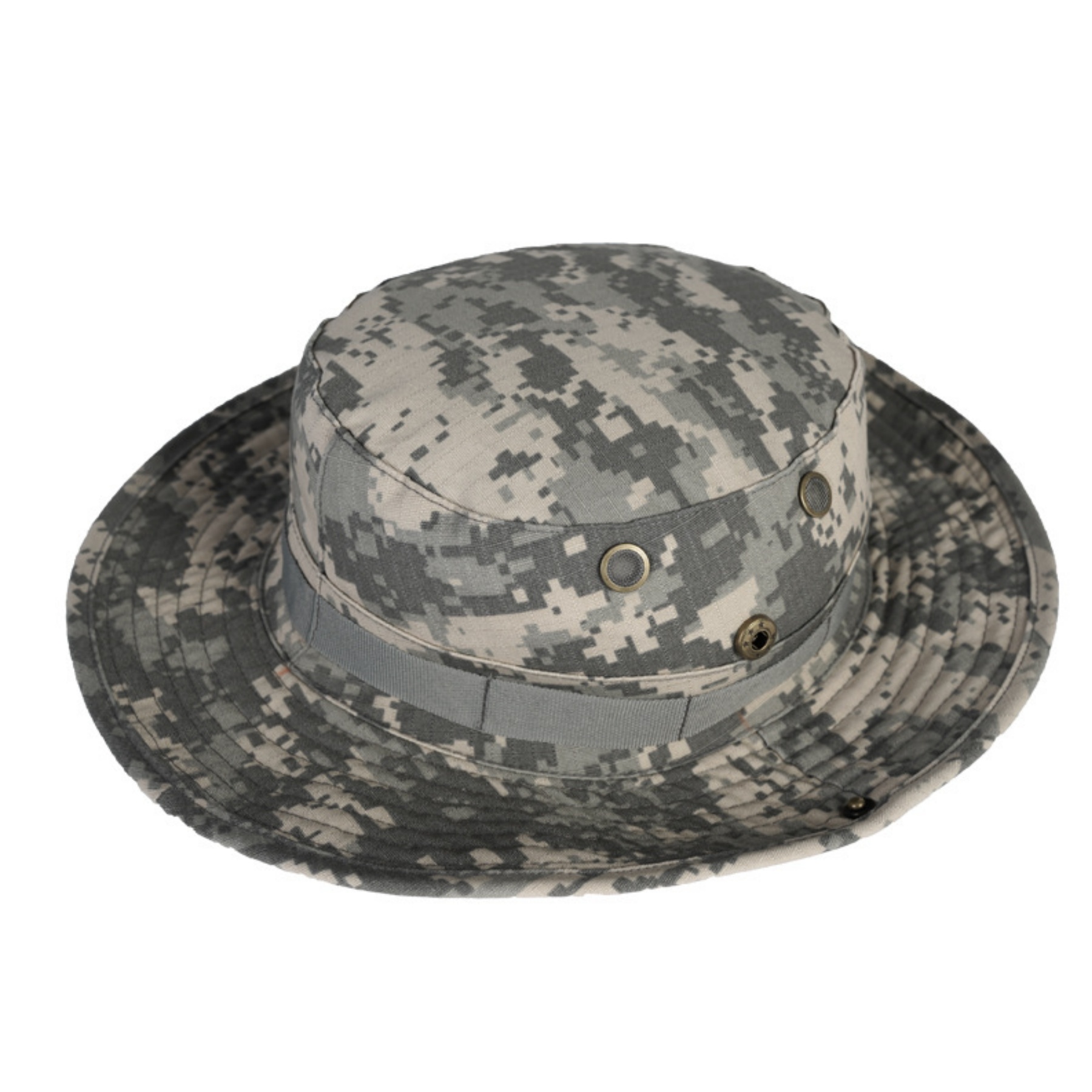 Wide Brim Camo Boonie Hat with Eyelets for Outdoors 3