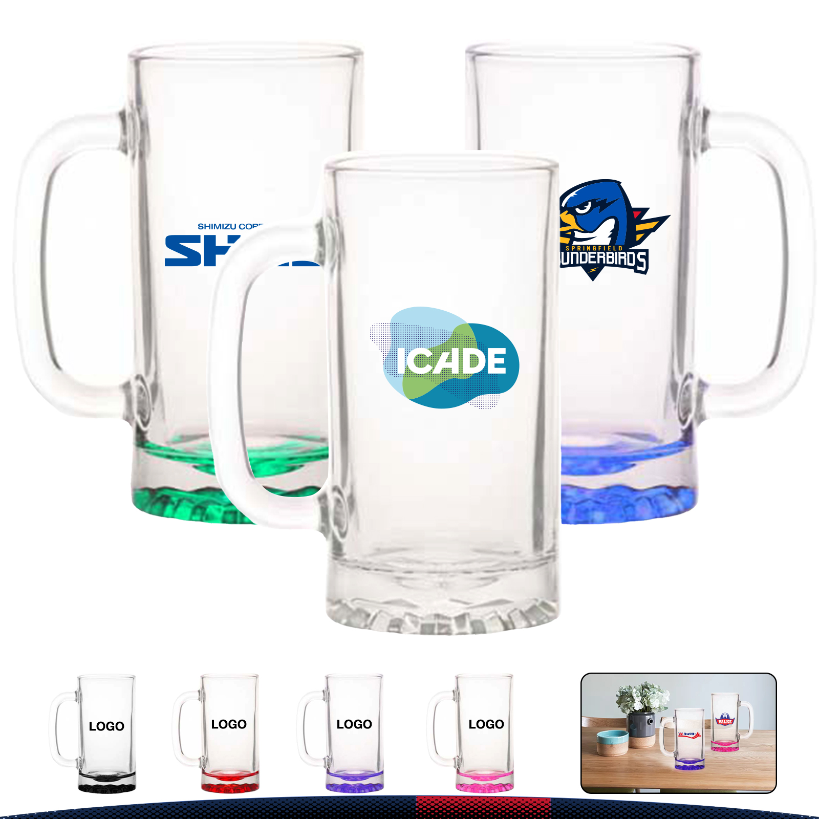 16 oz. Libbey Tankard Starburst Beer Mugs 2