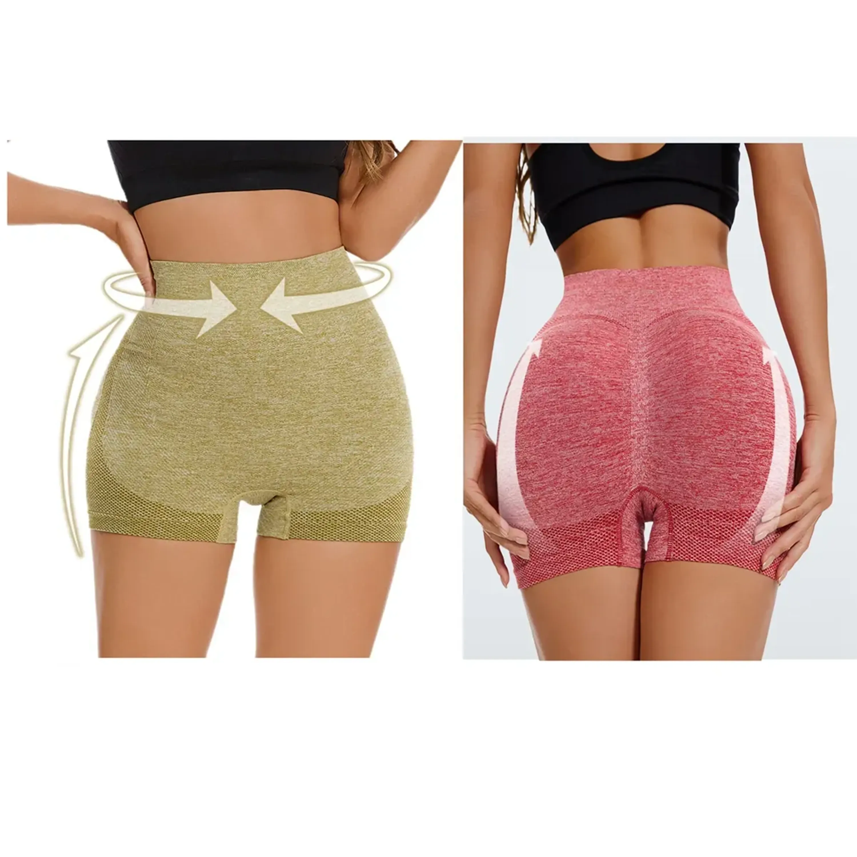 Seamless Women Sports High Waist Gym Yoga Cycling Shorts 5