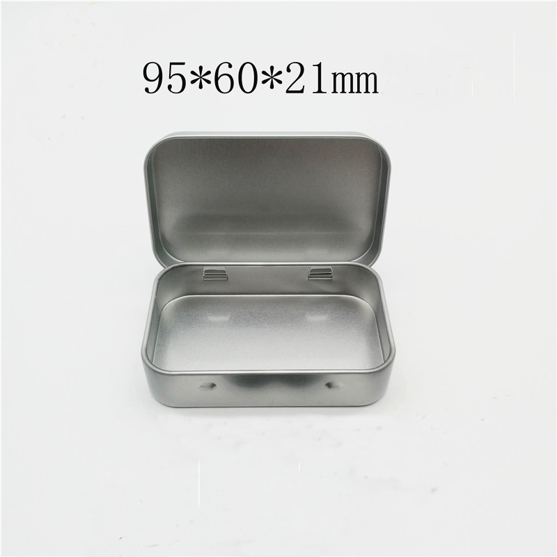 Metal Rectangular Empty Hinged Tins 5