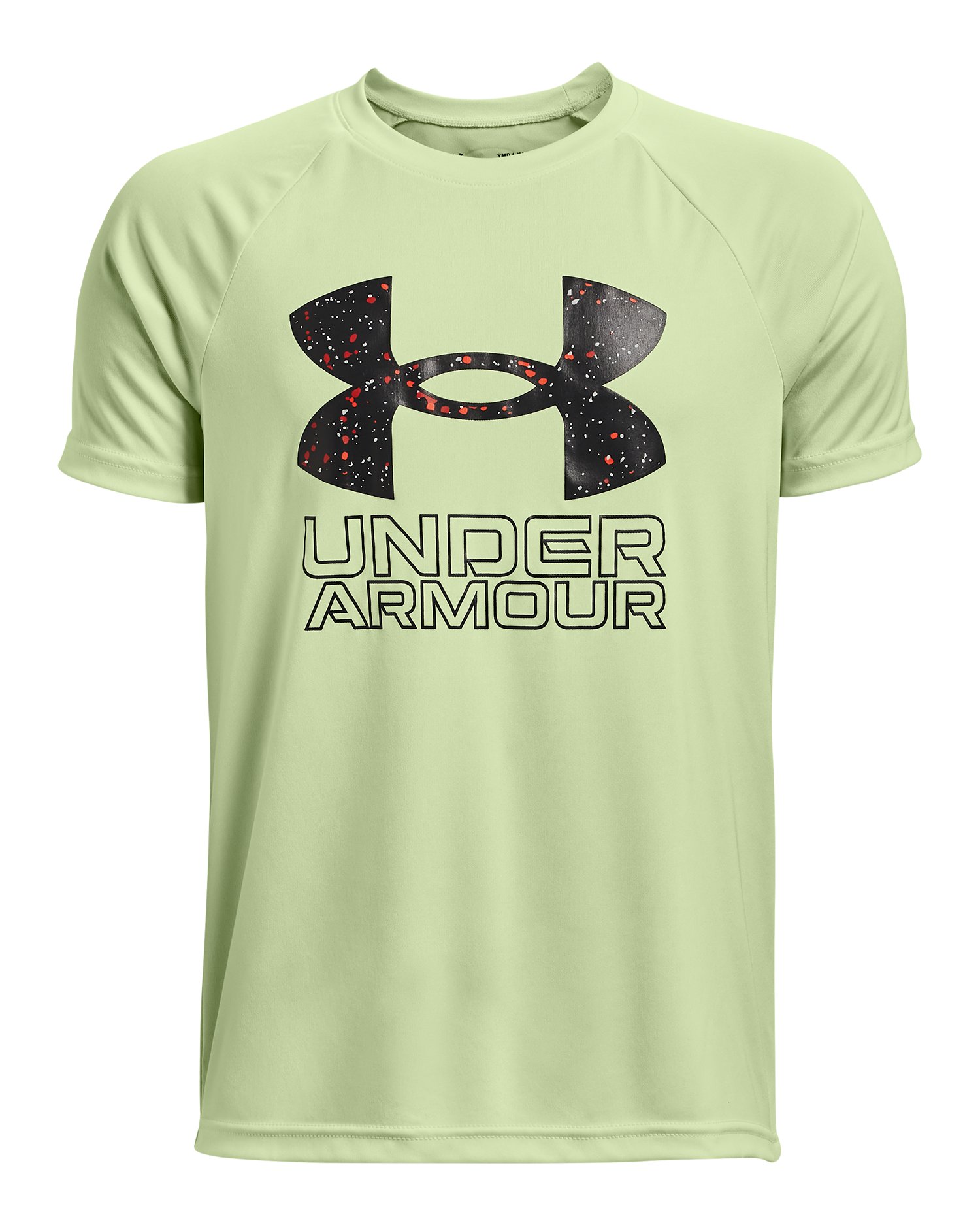 UA Tech Hybrid Print Fill Boys' Short Sleeve 23