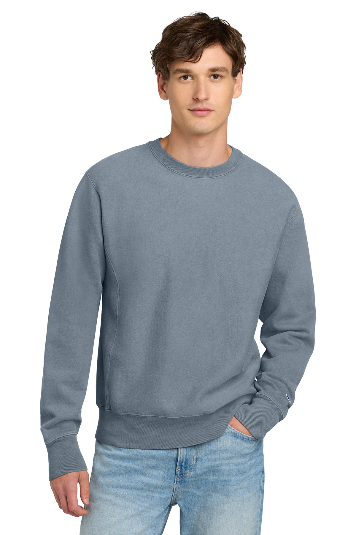 Champion Reverse Weave Garment-Dyed Crewneck Sweatshirt. GDS149 32