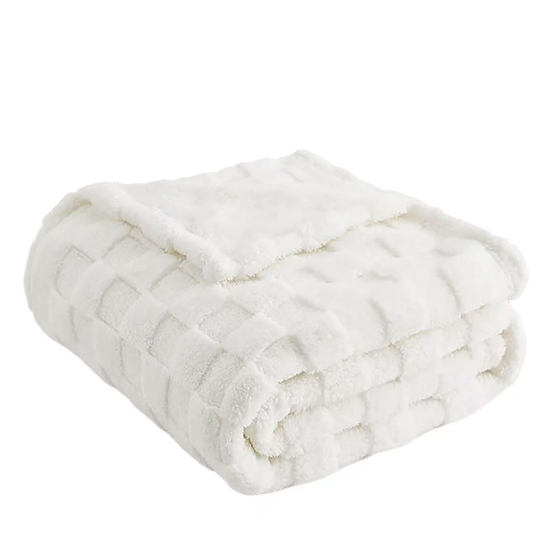 Checkered Fleece Throw Blanket 23