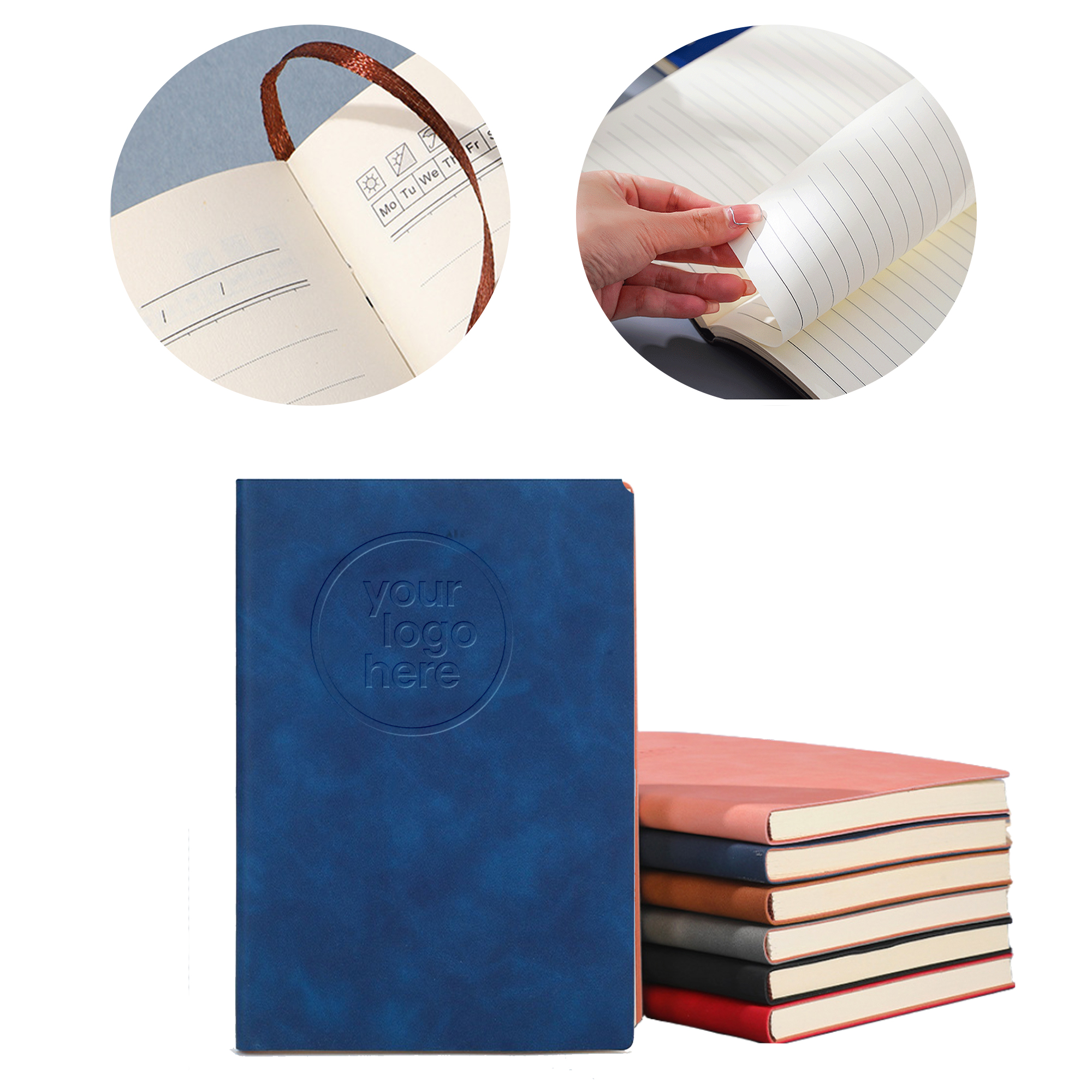 MOQ:30pcs Softcover Notebook With Logo 2