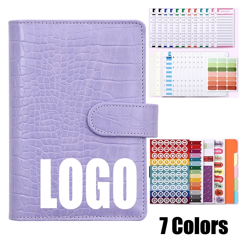 PU Leather A6 Budget Planner Binder Notebook 5