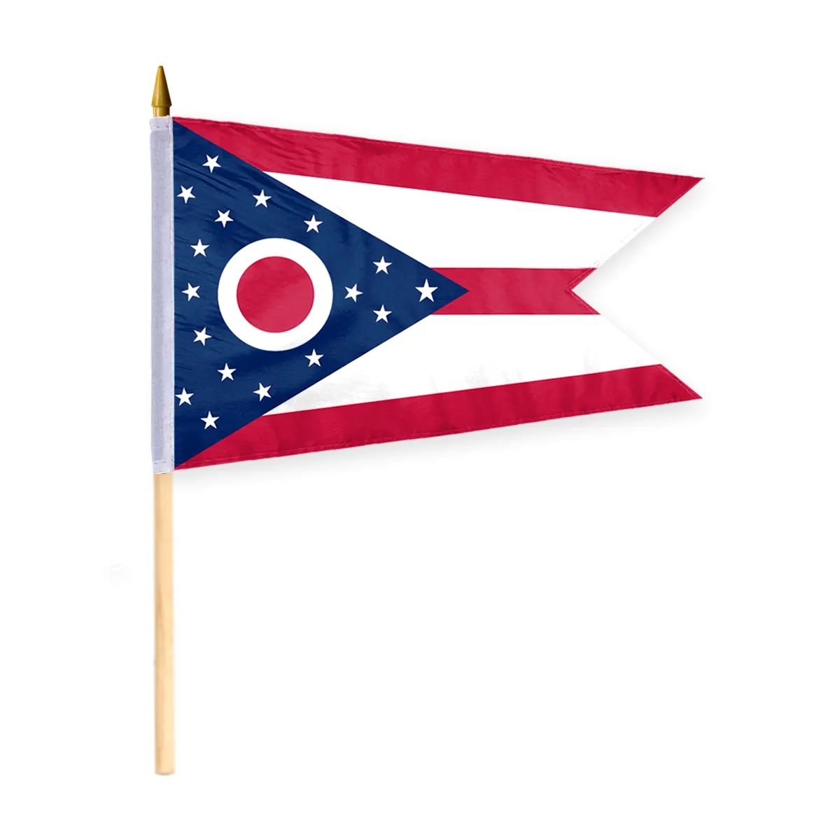 4"x6" & 12"x18'' Ohio ePoly Printed Stick Flags 3
