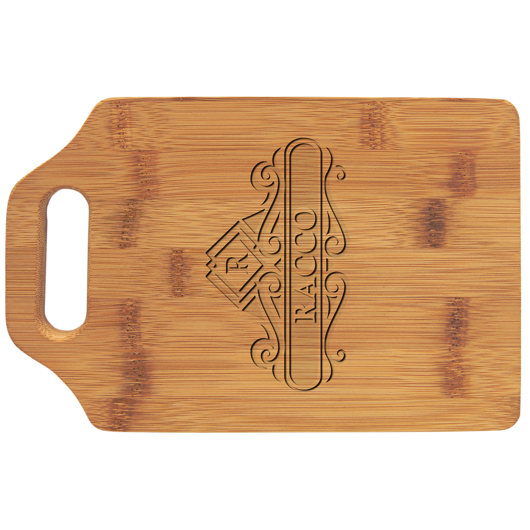 9" x 6" Bamboo Cutting Board with Handle 1