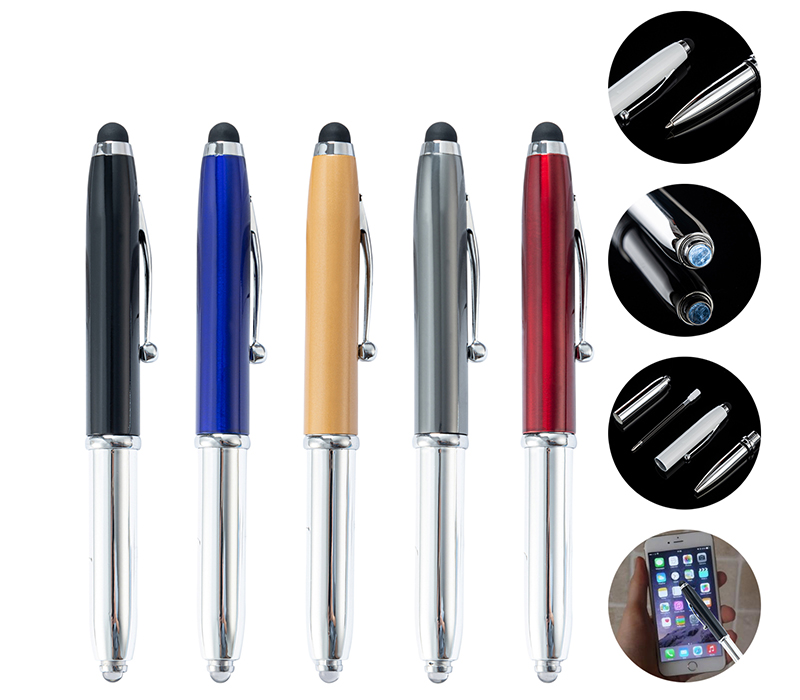 3-in-1 Multi-Tasker Stylus Pen with LED Light 1
