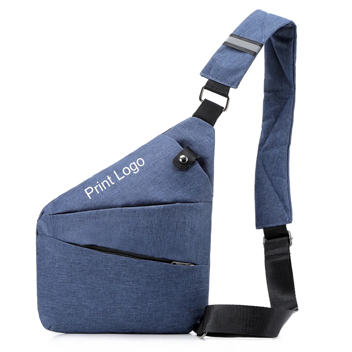 Unique Design Unisex Mens 3 Zipper Pockets Sling Backpack 3