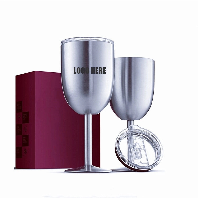 Stemmed Stainless Steel Wine Glasses With Lid 4