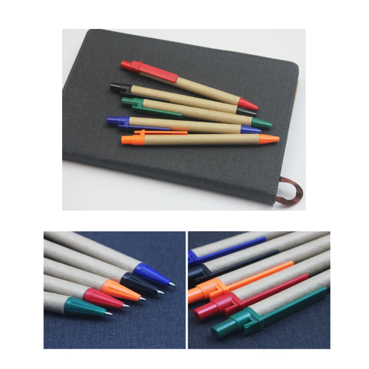 10 Pack Kraft Paper Ballpoint Pens 4