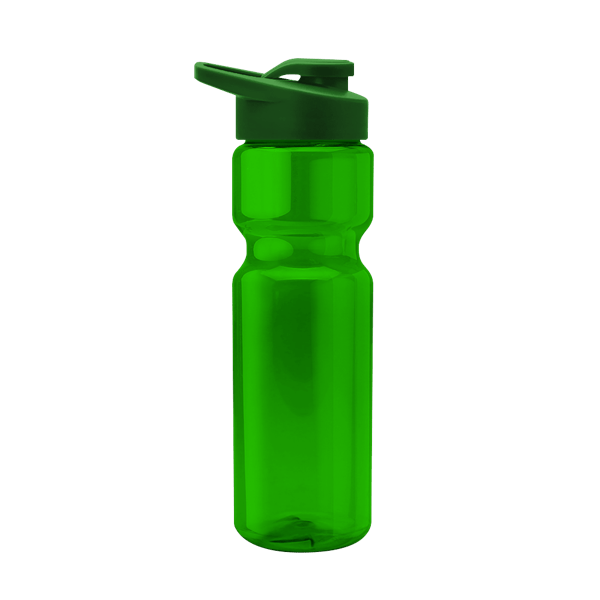 Tandem 28oz Recycled Transparent Bike Bottle w/Drink-thru Lid 3