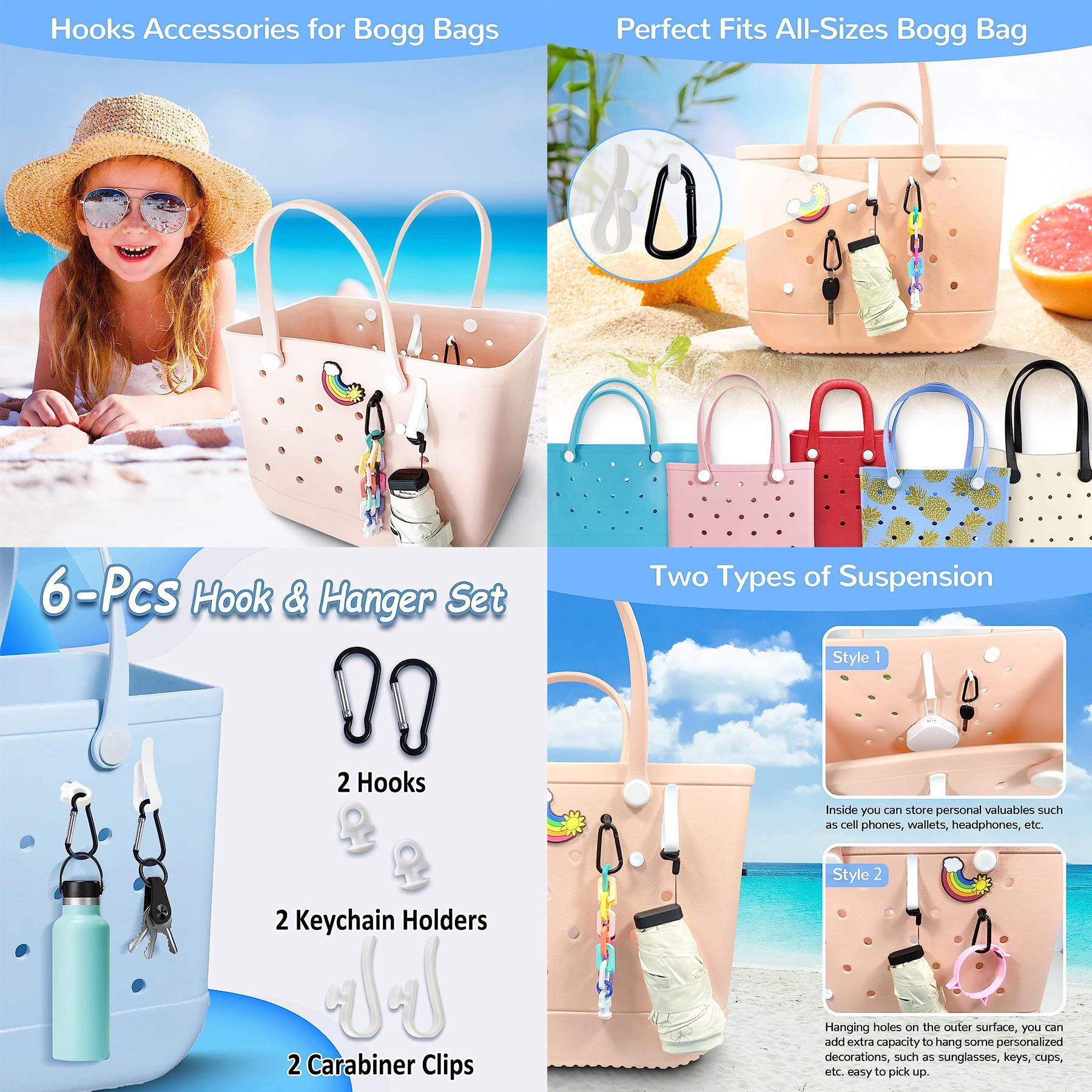 Hooks Set Compatible for Bog Bags