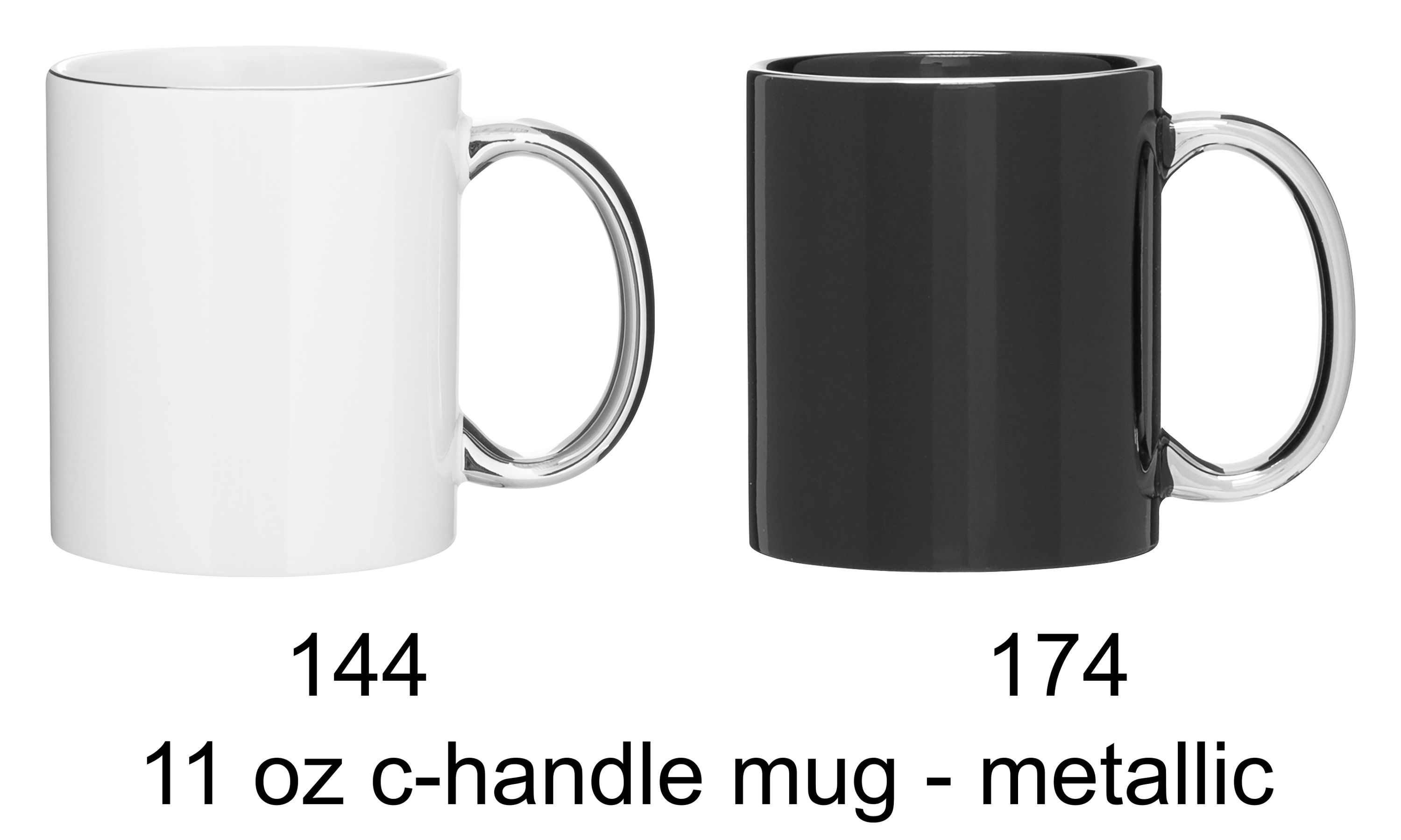 11 oz c-handle mug - metallic