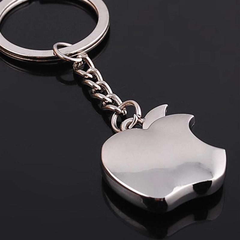 Silver Apple Shape Keychain 1