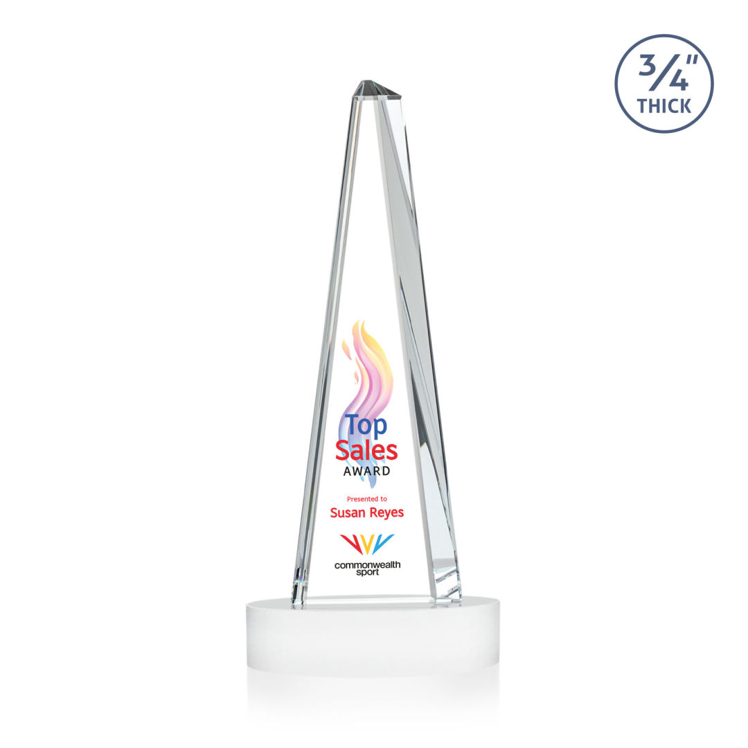 Majestic Tower VividPrint™ Award on Alberton Base - White 11