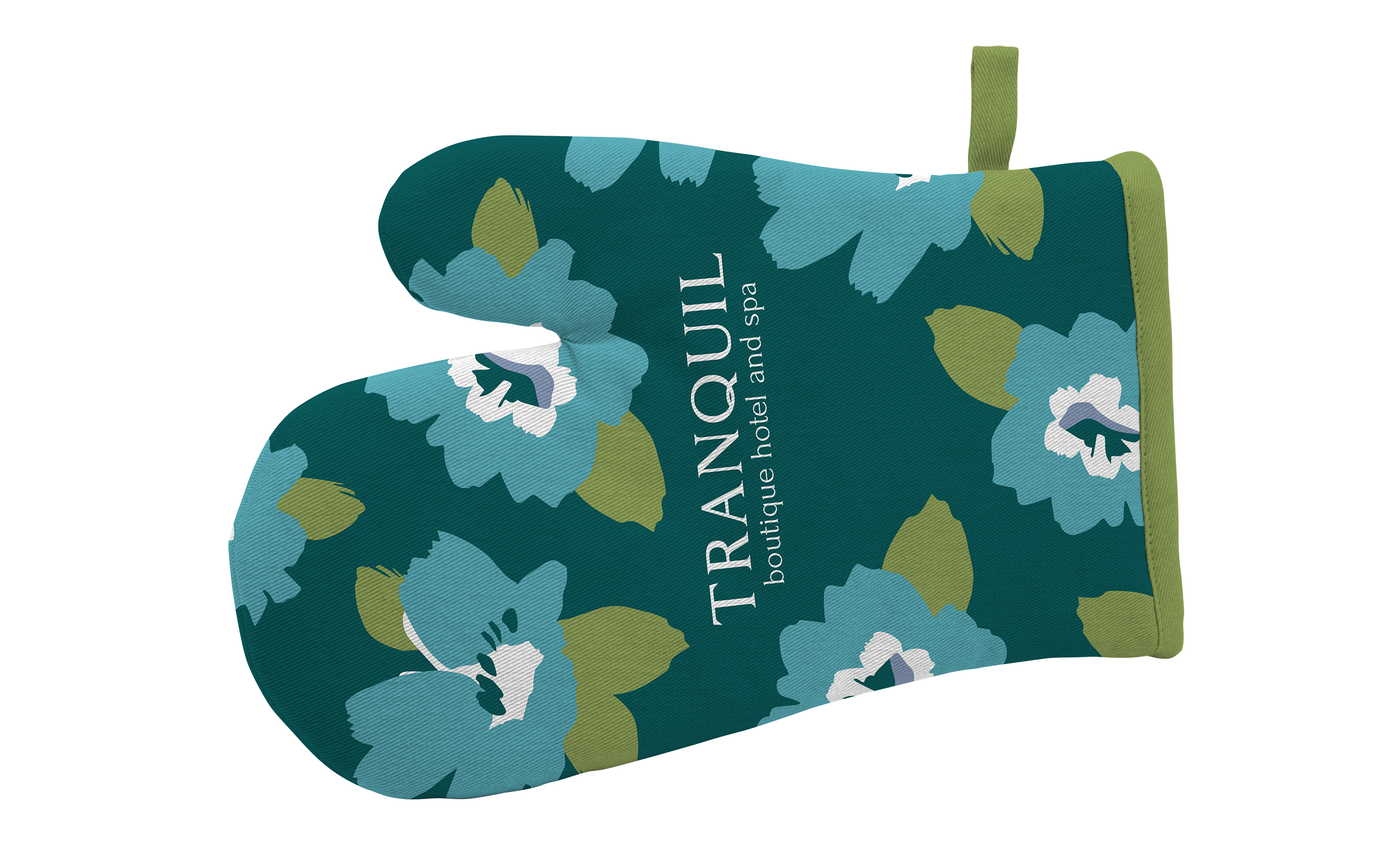 Two Cotton Oven Mitts with Hang Tag 2