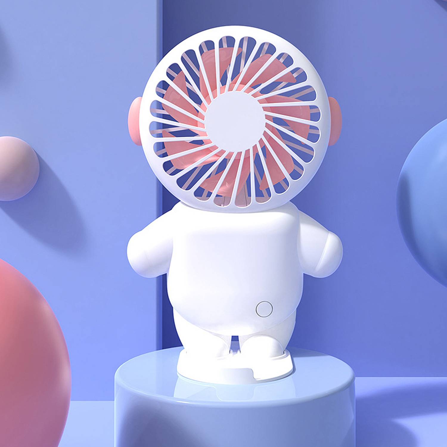 Cartoon USB Charging Mini Desktop Little Astro Handheld Fan 6