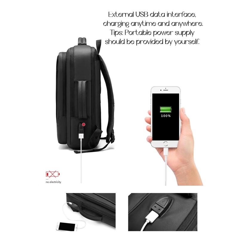 Customizable Backpack With USB Inteface And Expansion Space 3