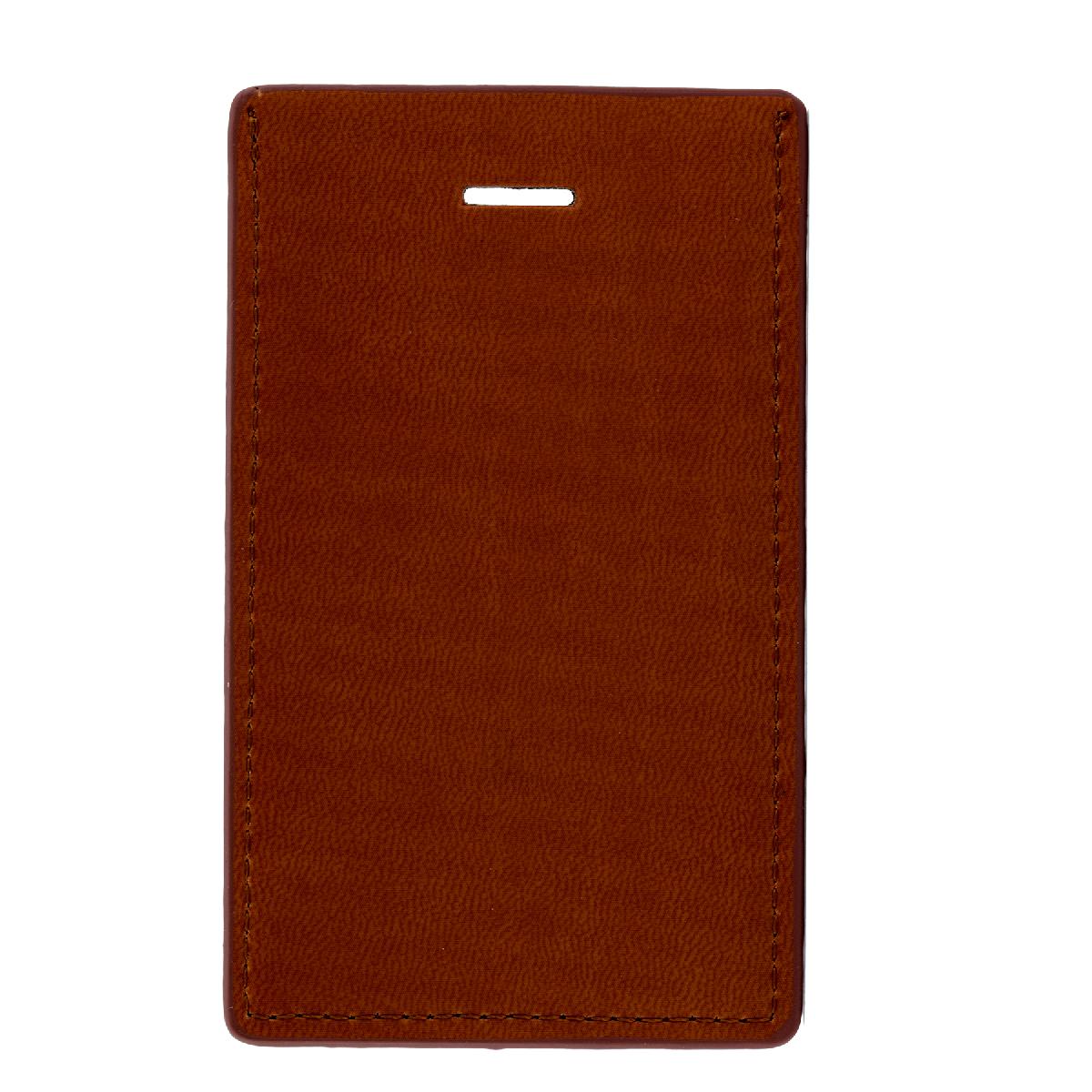 Elite TPU Leather Luggage Tag (English Tan) 3