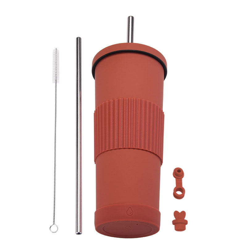 Straw Insulated Stainless Steel Tumbler with Lid 3