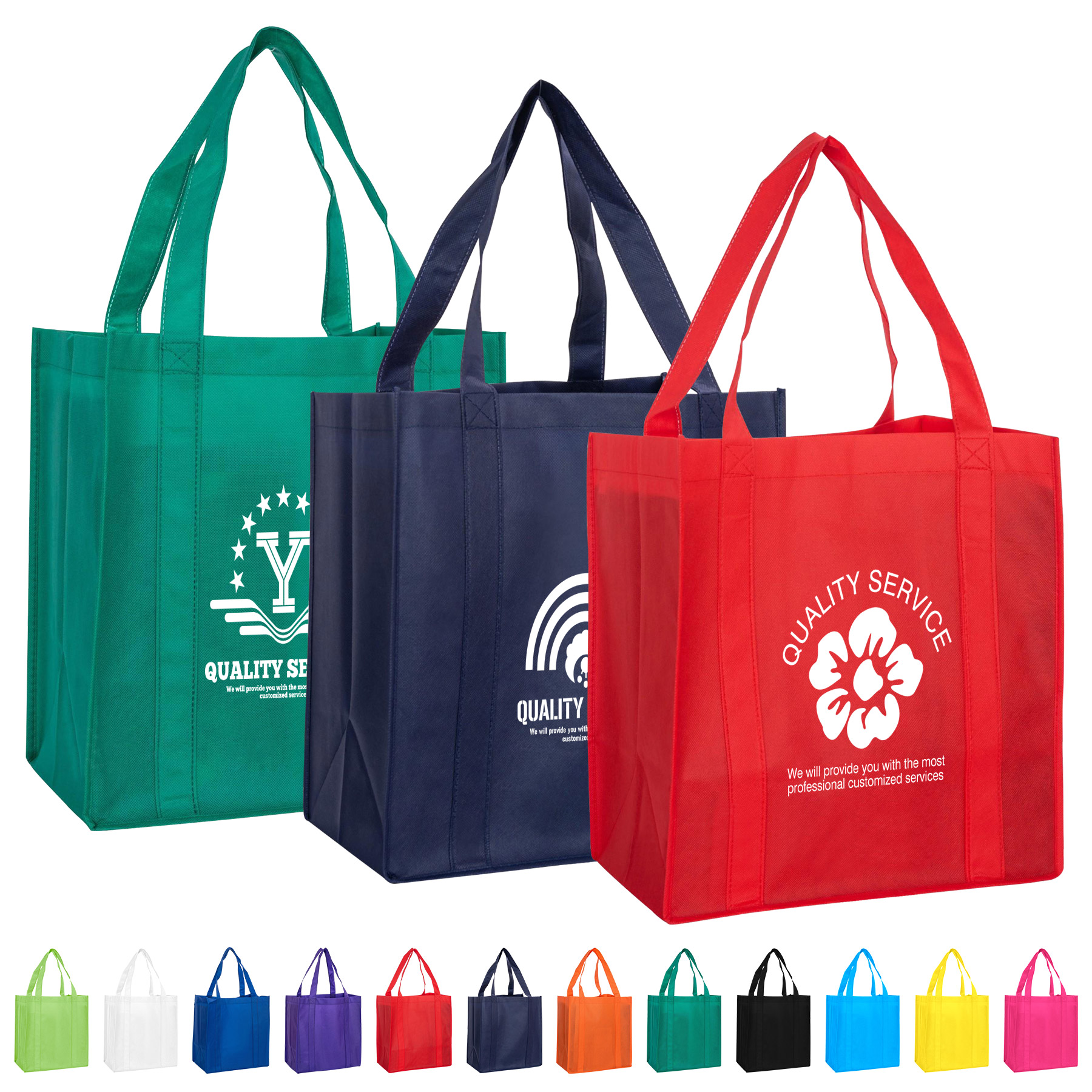 80GSM Large Reusable Non Woven Tote Bags 4