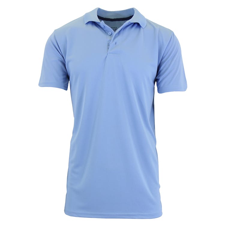 Men's Dry Fit Polo Shirts - Light Blue S-2XL Moisture-Wicking 1