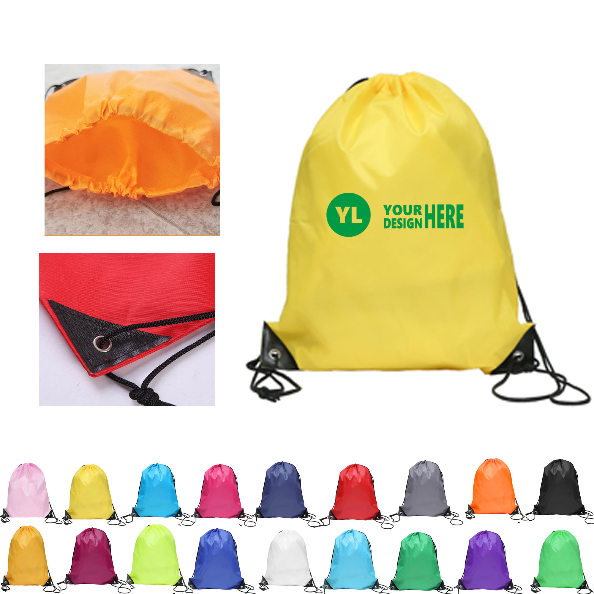 MOQ20 Drawstring Backbag Multiple Color Options 1