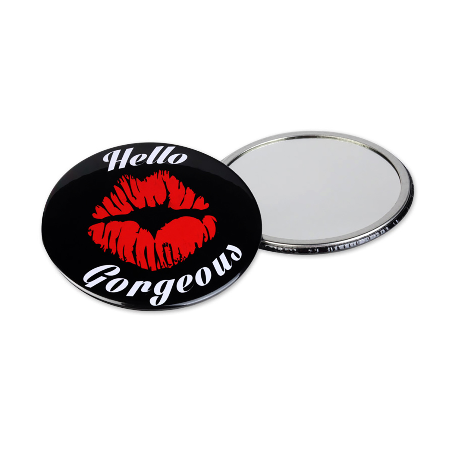 3.5" Circle Pocket Mirror Button 3