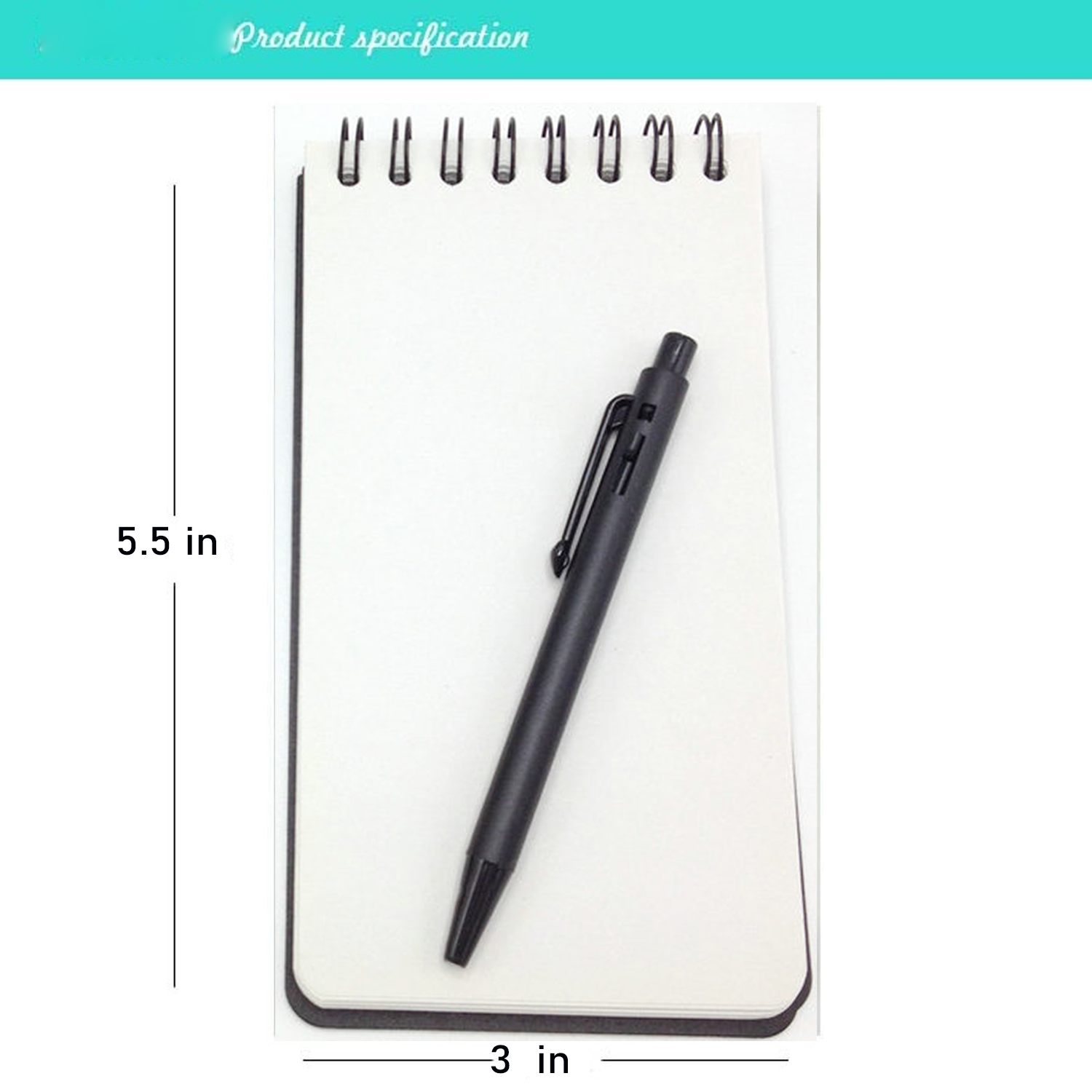 Mini Small Pocket Notebook W/ Pen Holder 1