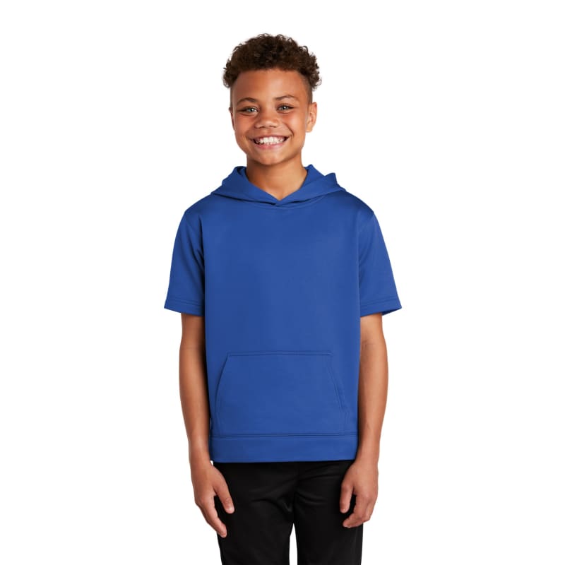 Sport-Tek Youth Sport-Wick Fleece Short Sleeve Hooded Pullover. 14