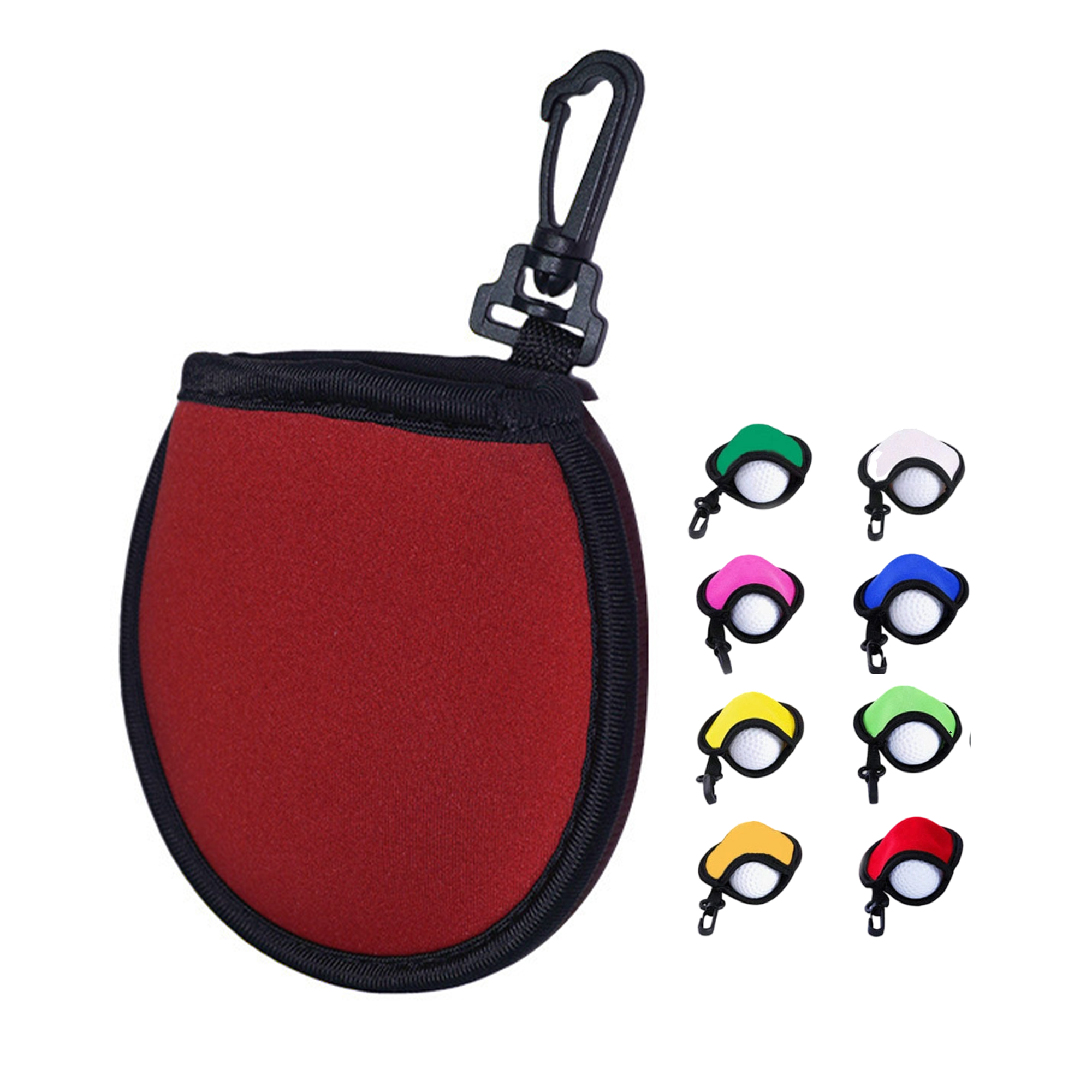 Golf Ball Cleaning Pouch With Clip - 3.9x3.9" Soft Water-Resistant Material 4