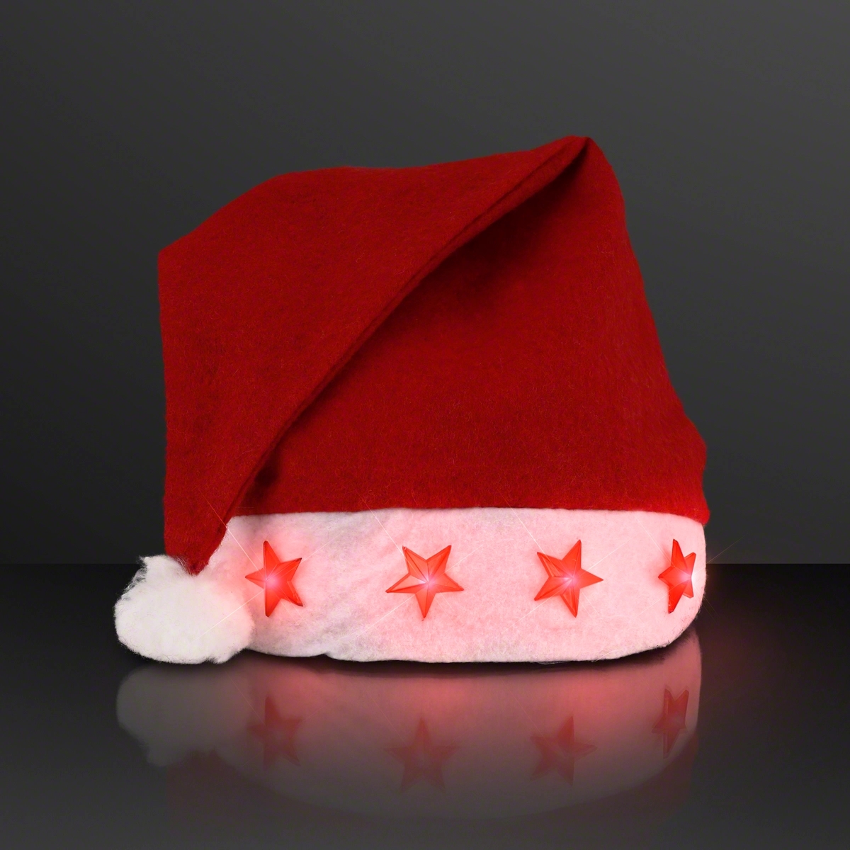 Light up Santa hat with stars 3