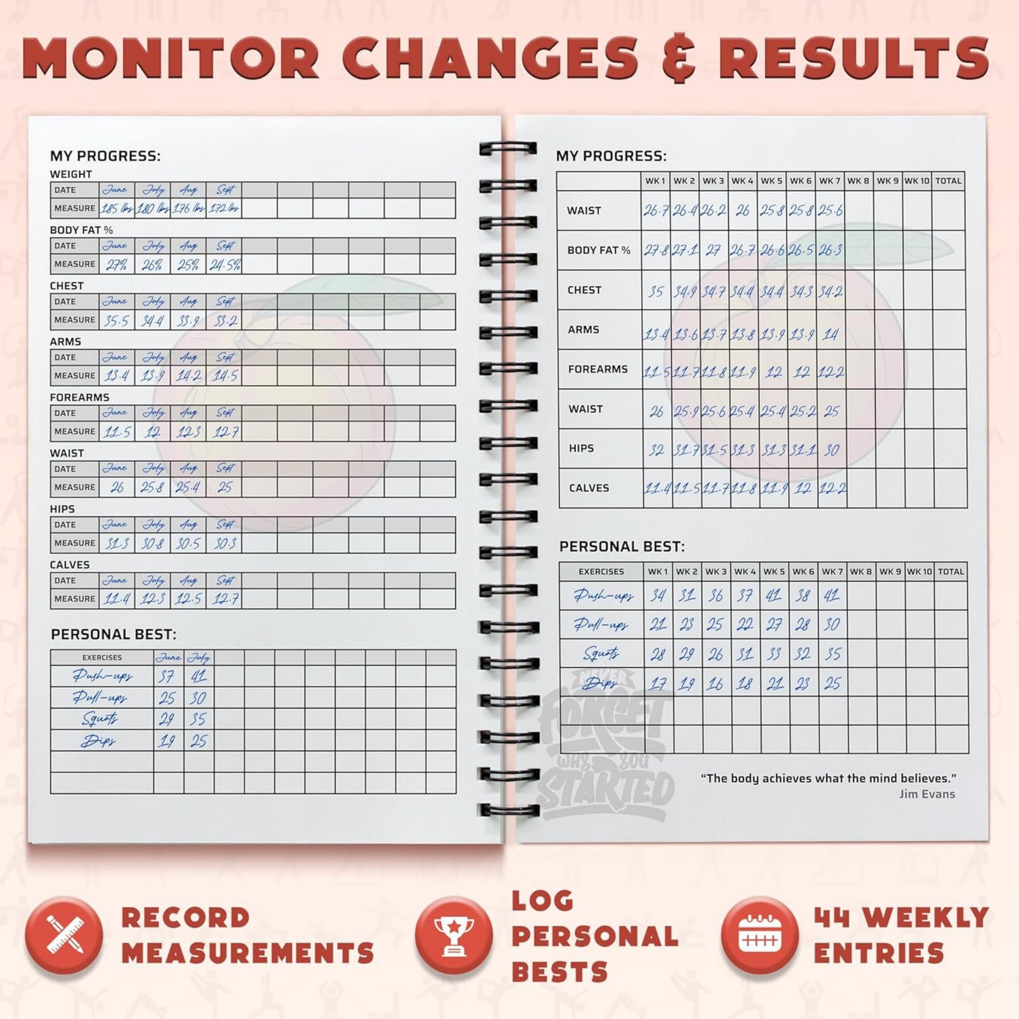 A5 52 Sheets Workout Planner For Daily Fitness Tracking 1
