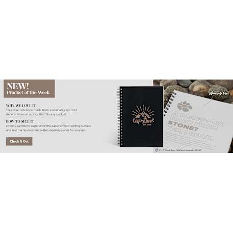 5” x 7” Mineral Stone Field Spiral  Notebook 39