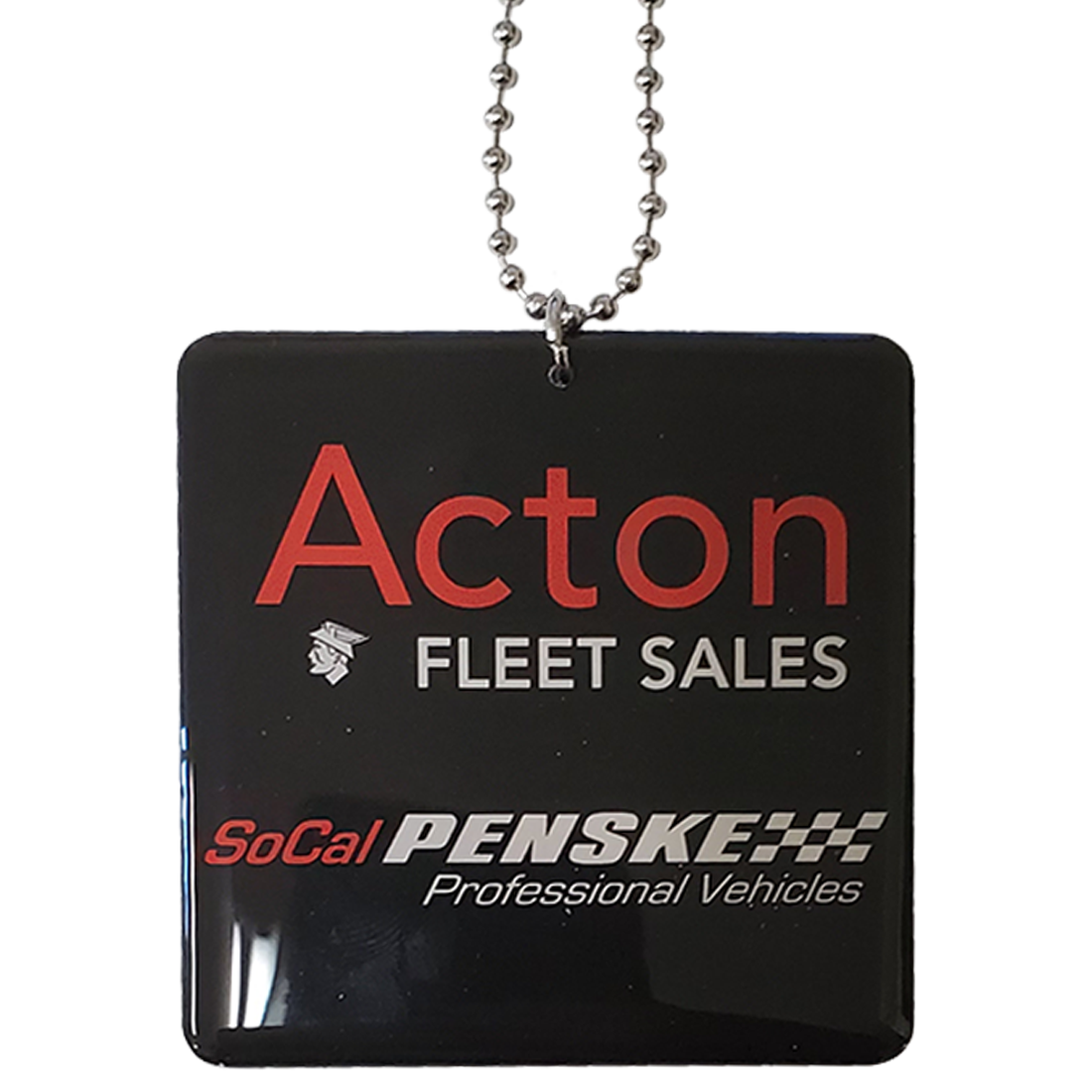 Ball Chain Necklace with Custom Pendant / Charm from 6.1 - 7 Sq. In.