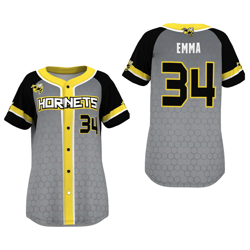 Women's Softball Full Button Stretch Jersey 1