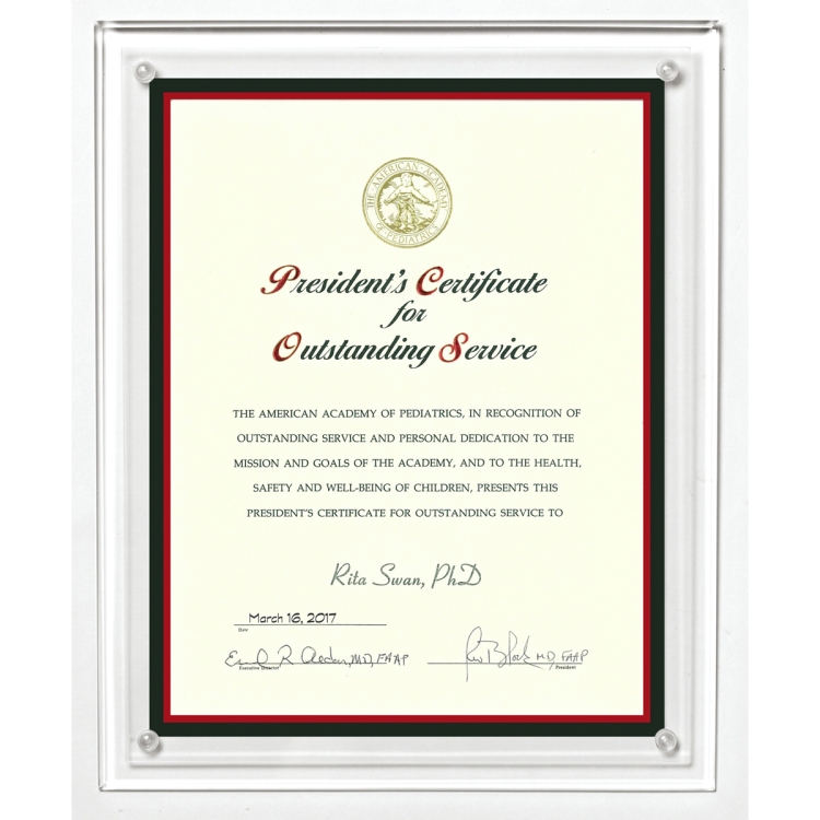 Large Certificate Holder - Clear on Clear - 8" x 10" Insert 3