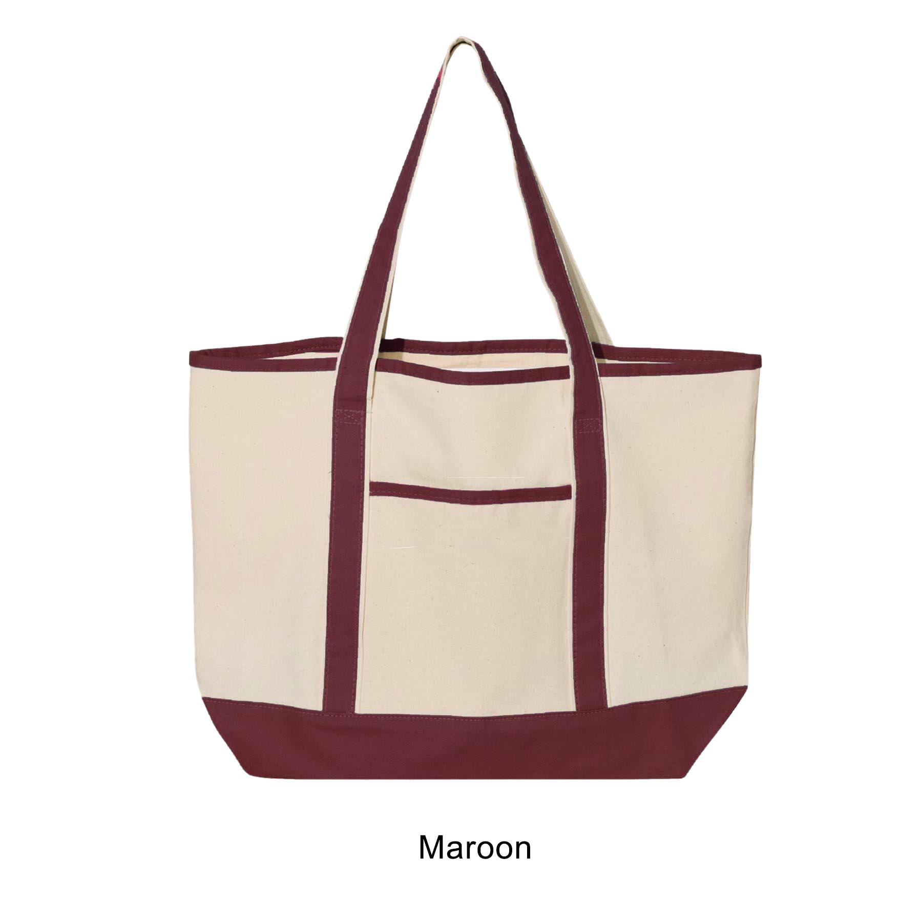 12 oz. Large Heavy Canvas Deluxe Pocket Tote Bag_R115BT 8