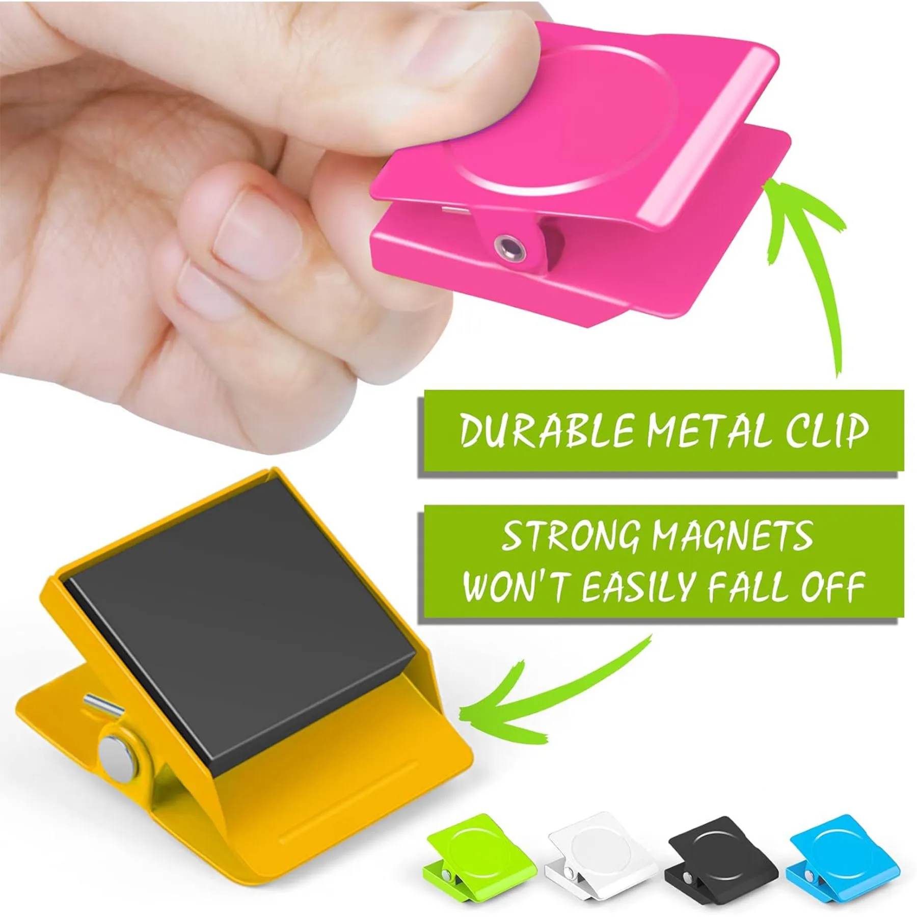 Square Strong Refrigerator Magnet Metal Clips 9