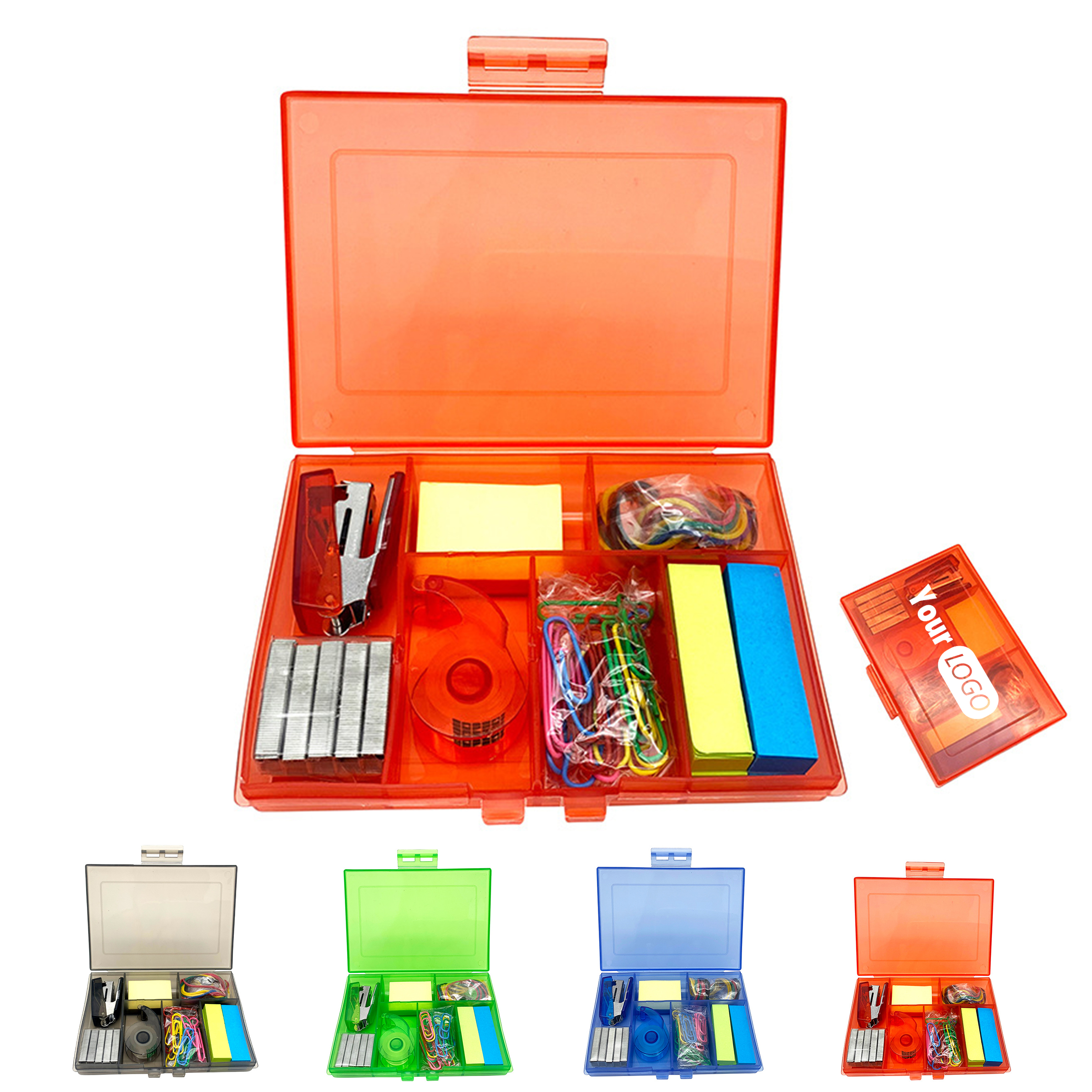 Study Stationery Kit with Stapler, Rubber Bands, and Paper Clips 5