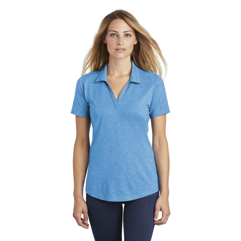 Sport-Tek Women's PosiCharge Tri-Blend Wicking Polo. 5
