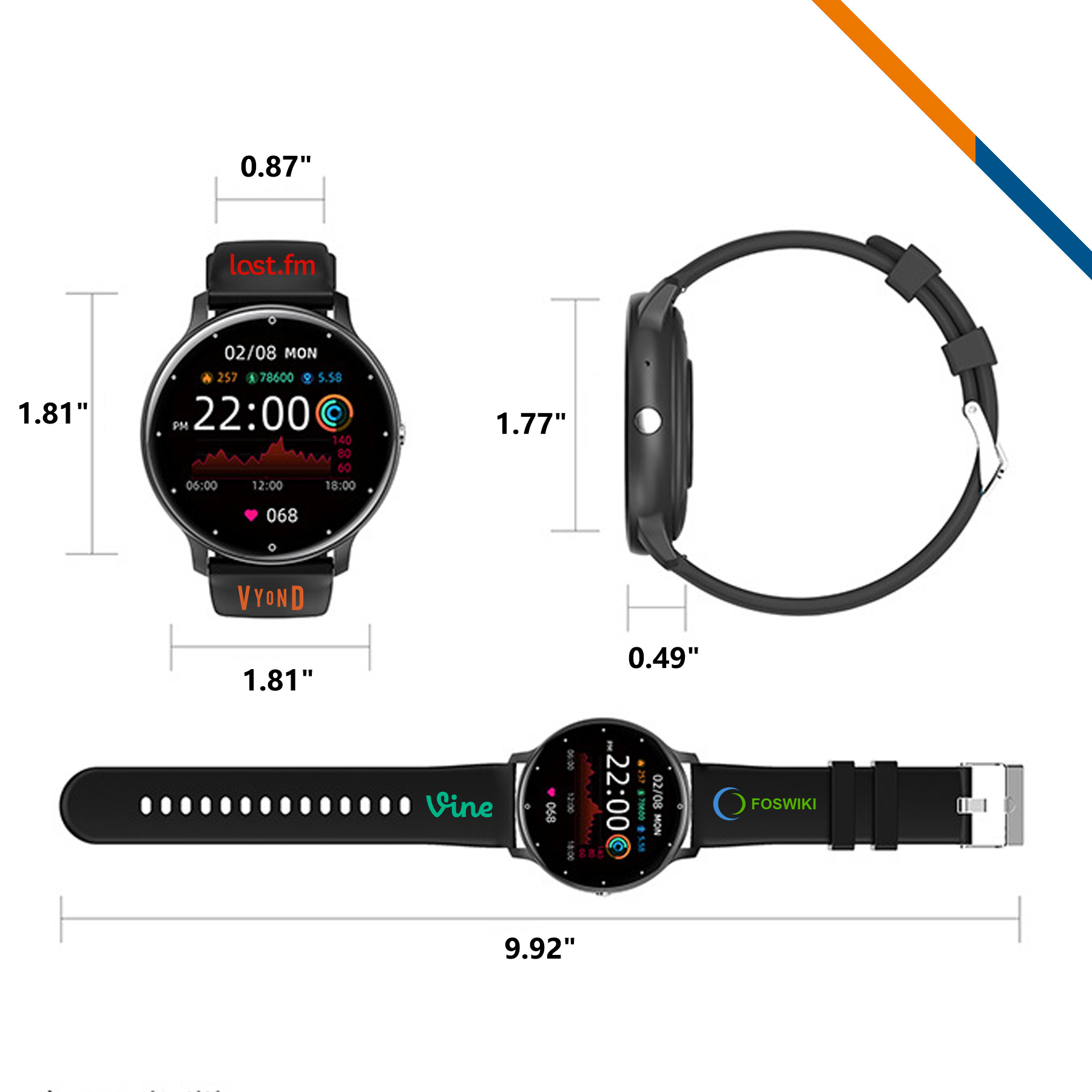 Edgar Fitness Tracker Smart Watch 11