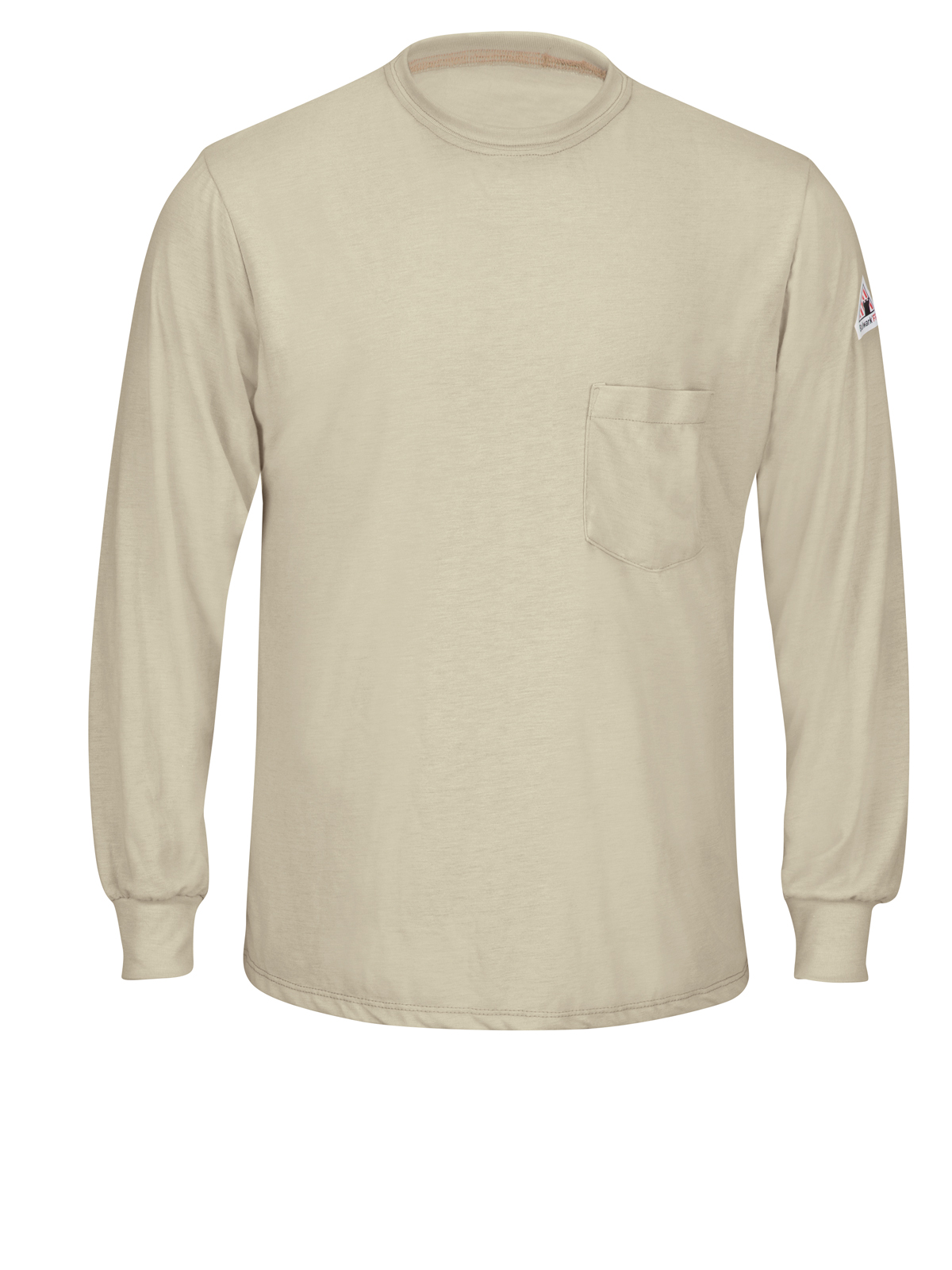 Bulwark Shirts - Men's Long-Sleeve Khaki Lightweight T-Shirt